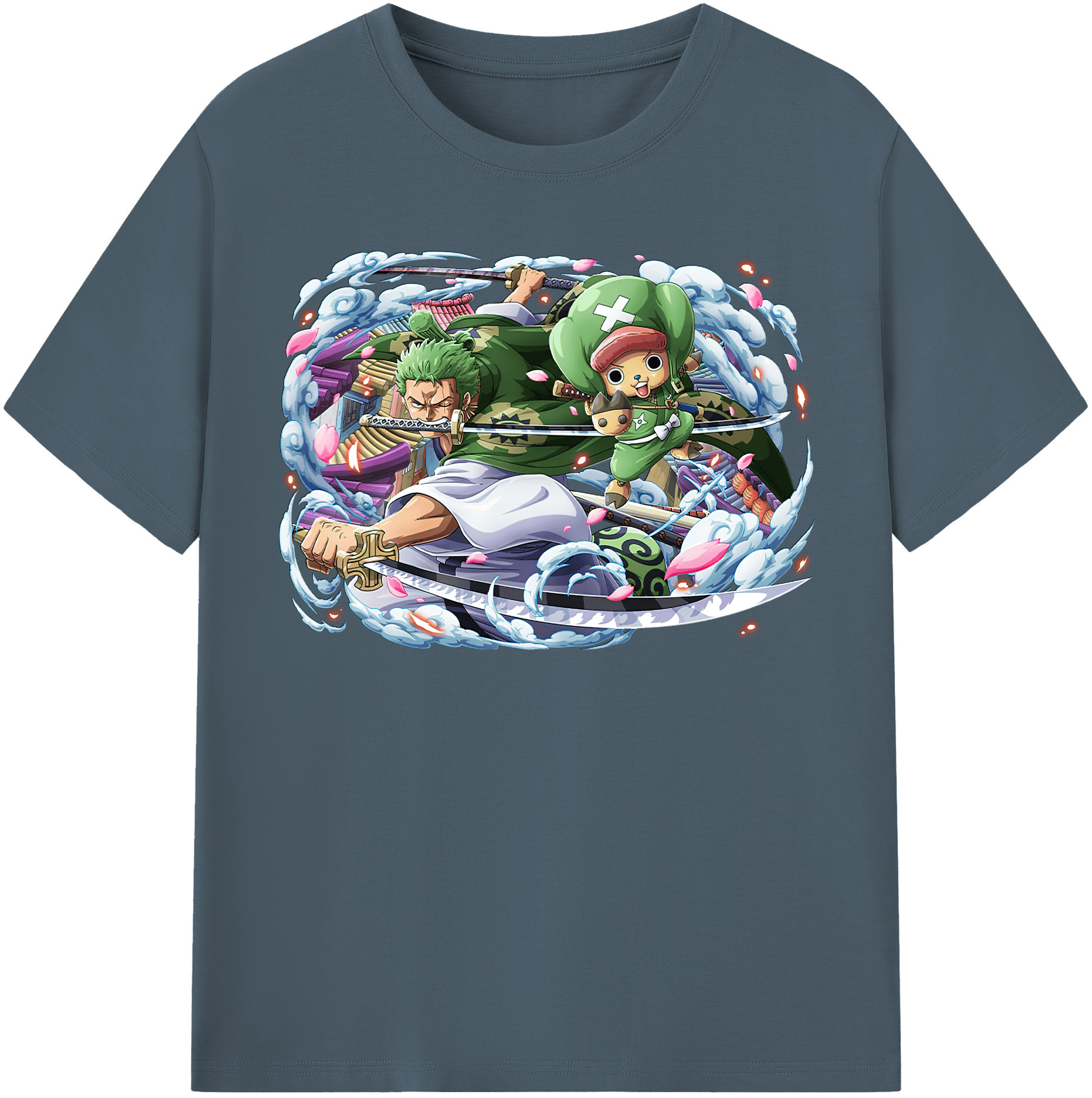 ワンピース ロロノア・ゾロ ONE PIECE Roronoa Zoro 綿100％半袖Tシャツ（フロントプリント）